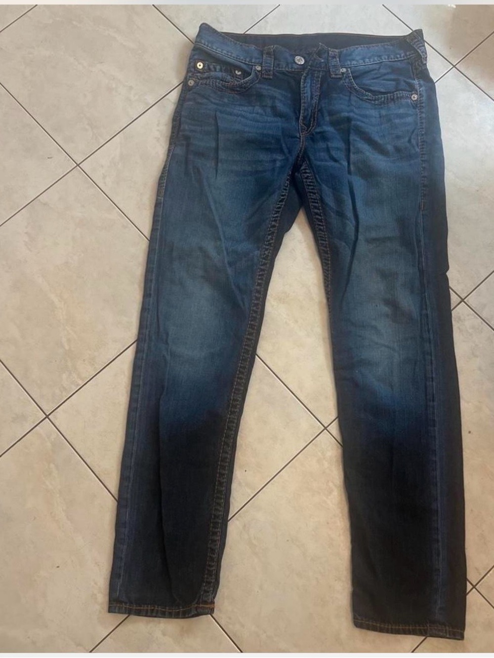 True Religion Men's Indigo Straight Jeans
